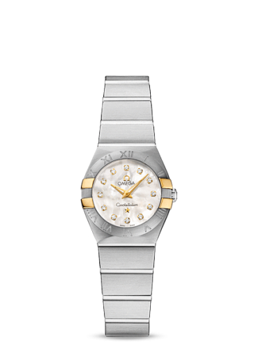 Omega Constellation Quartz 24 Brushed Stainless Steel / Gold Claws / MOP